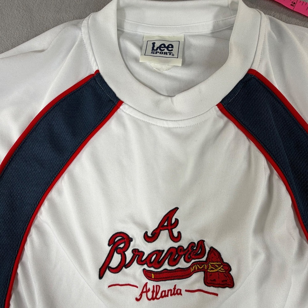 Atlanta Braves Lee Sport T Shirt Mens XL White MLB Baseball Jersey Style - Picture 6 of 8